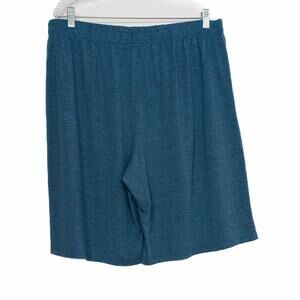 Liberty Pro Mens Blue Polyester Sweat Shorts Elastic Waist Athletic Casual 3XL